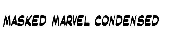 Masked Marvel Condensed font preview