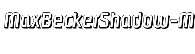 MaxBeckerShadow-Medium-Italic font preview