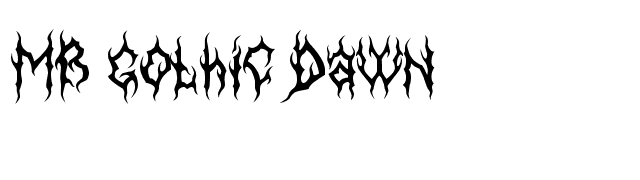 MB Gothic Dawn font preview