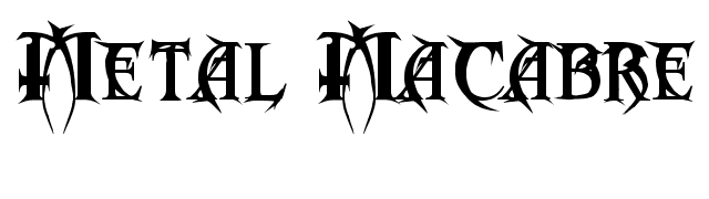 Metal Macabre font preview