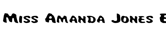 Miss Amanda Jones Expanded font preview