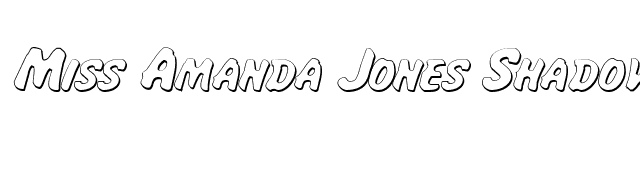 Miss Amanda Jones Shadow Italic font preview