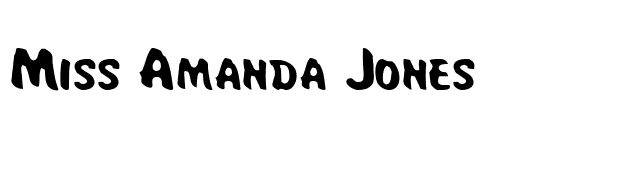 Miss Amanda Jones font preview