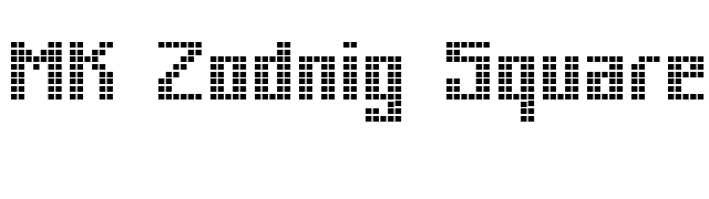 MK Zodnig Square font preview