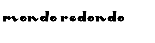Mondo Redondo font preview