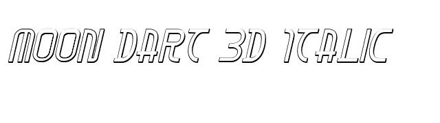 Moon Dart 3D Italic font preview