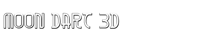 Moon Dart 3D font preview
