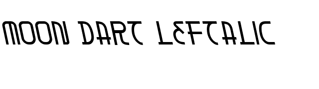 Moon Dart Leftalic font preview