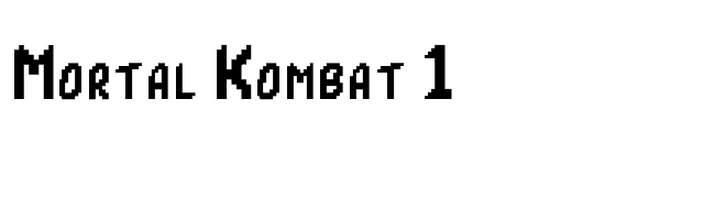Mortal Kombat 1 font preview