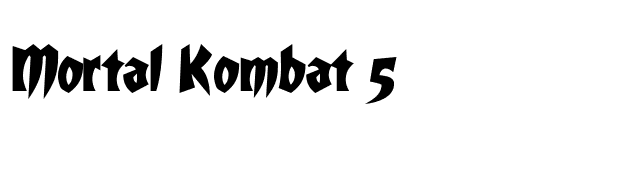 Mortal Kombat 5 font preview