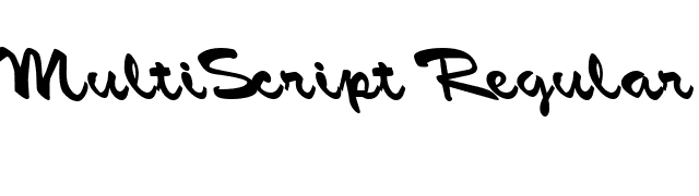 MultiScript Regular ttcon font preview
