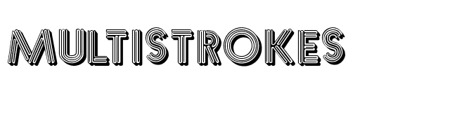 Multistrokes font preview