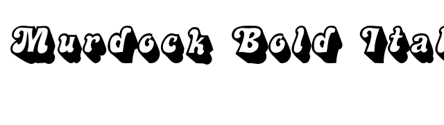Murdock Bold Italic font preview