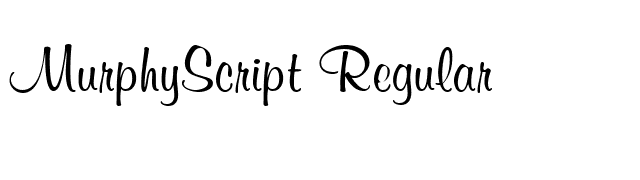 MurphyScript Regular font preview