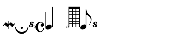 Musical Notes font preview