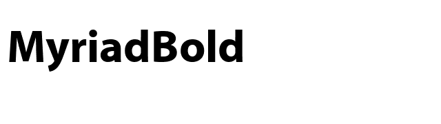 MyriadBold font preview