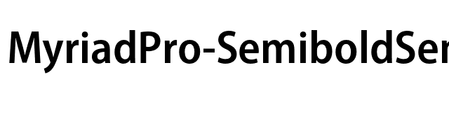 MyriadPro-SemiboldSemiCn font preview