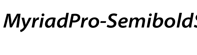MyriadPro-SemiboldSemiExtIt font preview