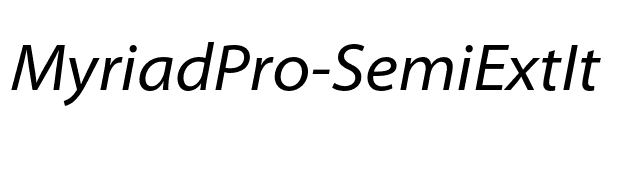 MyriadPro-SemiExtIt font preview