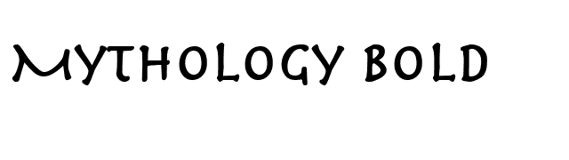 Mythology Bold font preview