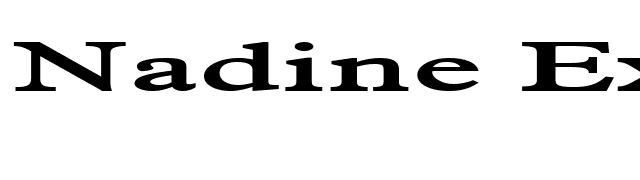 Nadine Extended Bold font preview