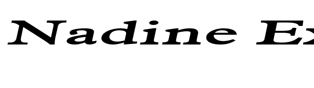 Nadine Extended BoldItalic font preview