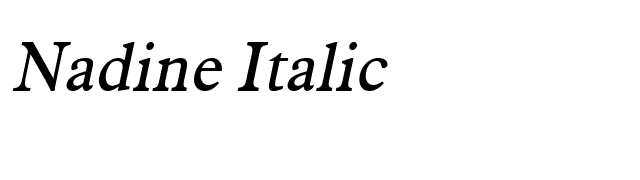 Nadine Italic font preview