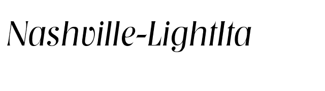 Nashville-LightIta font preview