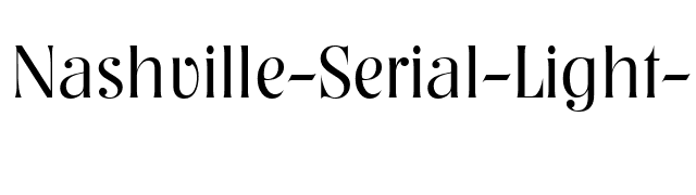 Nashville-Serial-Light-Regular font preview