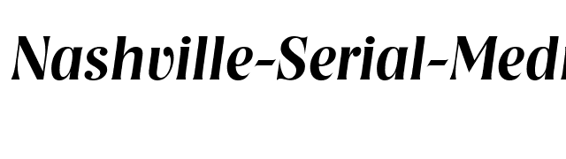 Nashville-Serial-Medium-RegularItalic font preview