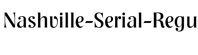 Nashville-Serial-Regular font preview