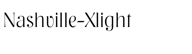 Nashville-Xlight font preview