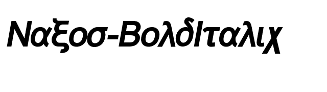Naxos-BoldItalic font preview