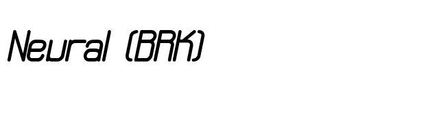 Neural (BRK) font preview