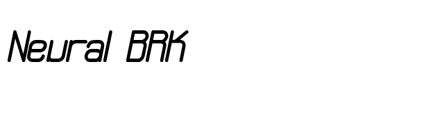 Neural BRK font preview