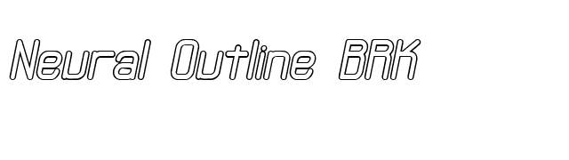Neural Outline BRK font preview