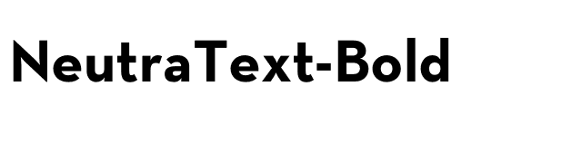 NeutraText-Bold font preview