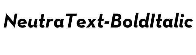 NeutraText-BoldItalic font preview