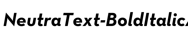 NeutraText-BoldItalicAlt font preview