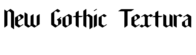 New Gothic Textura font preview
