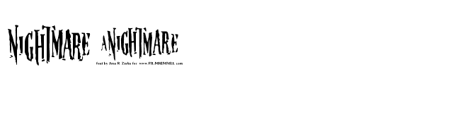 Nightmare 5 font preview
