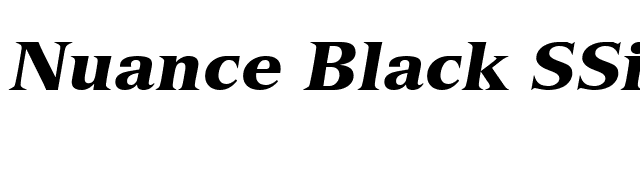 Nuance Black SSi Black Italic font preview