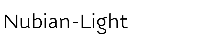 Nubian-Light font preview