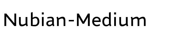 Nubian-Medium font preview
