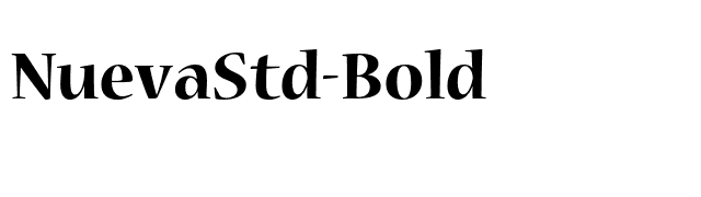 NuevaStd-Bold font preview