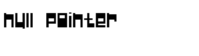 Null Pointer font preview