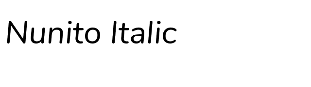 Nunito Italic font preview