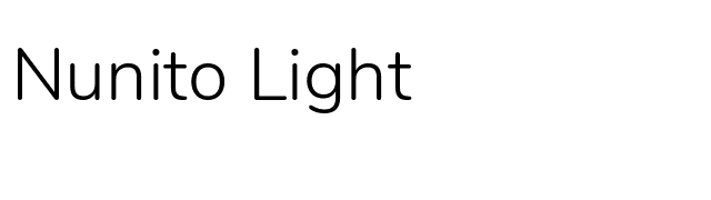 Nunito Light font preview