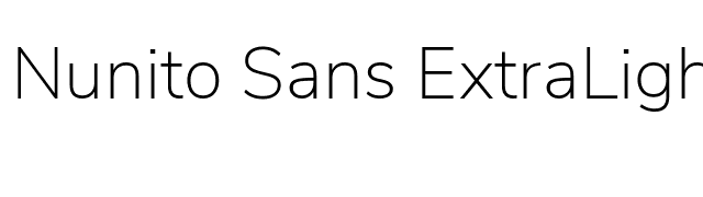 Nunito Sans ExtraLight font preview