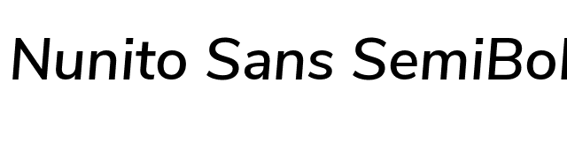 Nunito Sans SemiBold Italic font preview